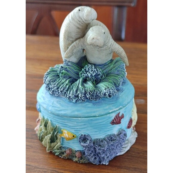 Manatee Trinket Dish Modern Ceramic Hannukah Gift Idea Christmas gift Idea - Picture 2 of 6